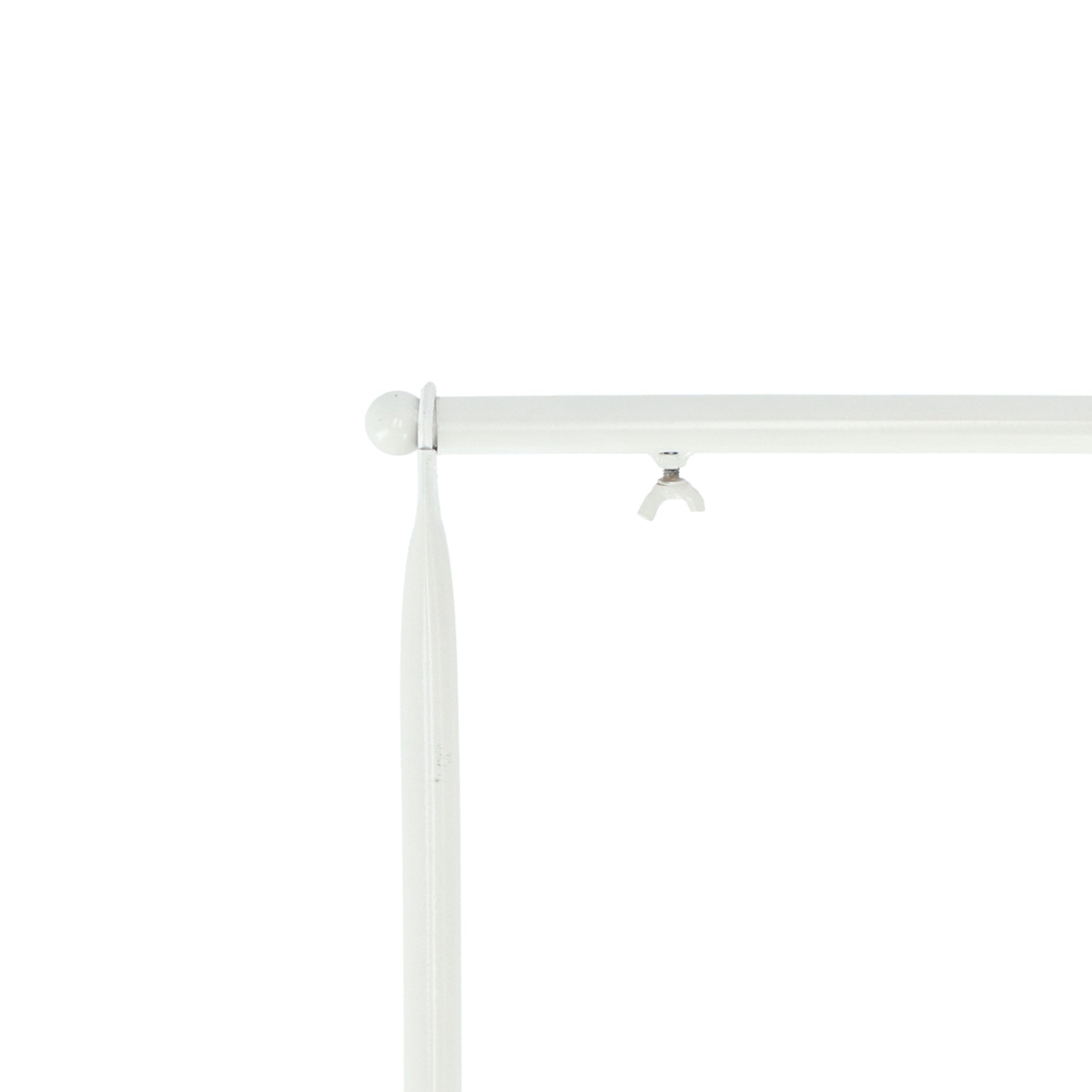 Esschert Design design Deko Dekohänger Tafel Stange BV Deko ausziehbar Metall Klemme (1 117-211 weiss cm esschert Tisch Gestell Weiß x Tischstange)