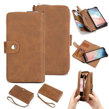 K-S-Trade Handyhülle für Apple iPhone 14, Handyhülle Schutzhülle & Portemonnee Tasche Handytasche Case Etui