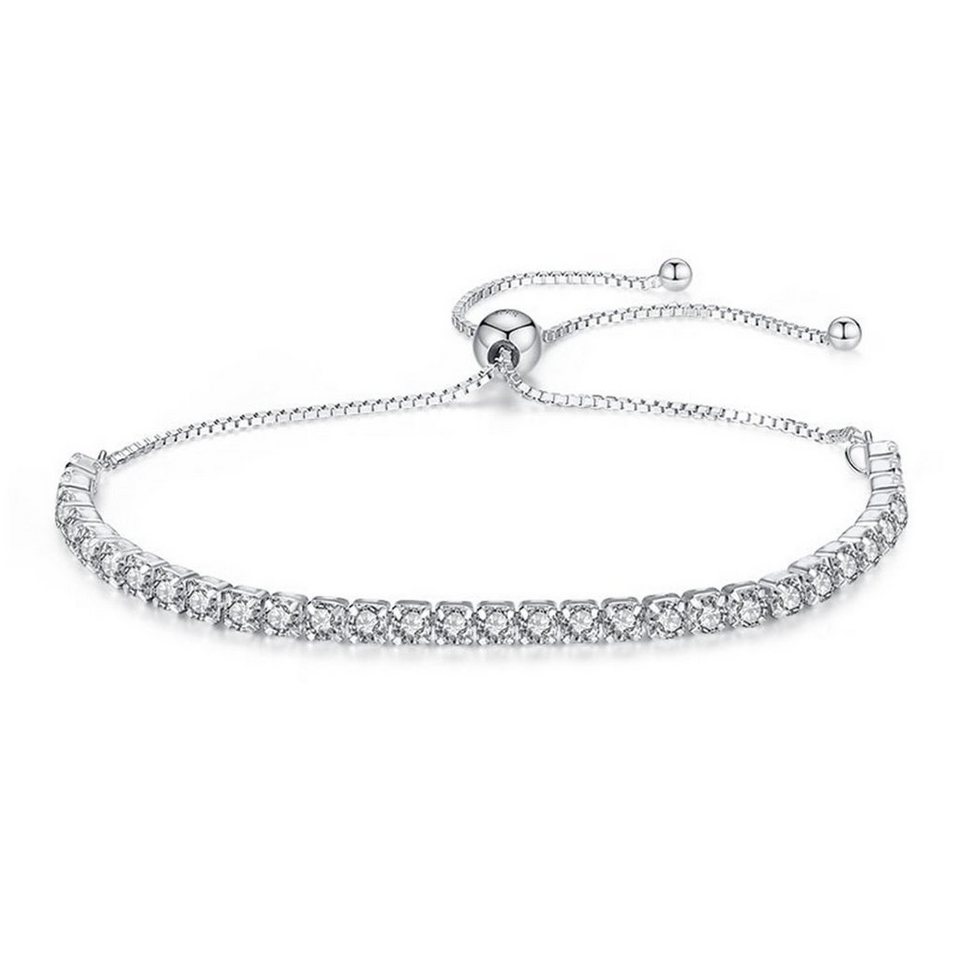 Haiaveng Gliederarmband Silber 925 Silber Armband, Shining Zirkonia Armband,  Silber Armband , Glänzender Diamant Verstellbares Armband