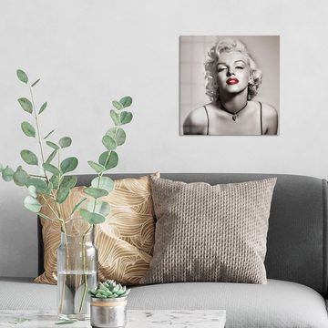DEQORI Glasbild 'Elegante Marilyn Monroe', 'Elegante Marilyn Monroe', Glas Wandbild Bild schwebend modern