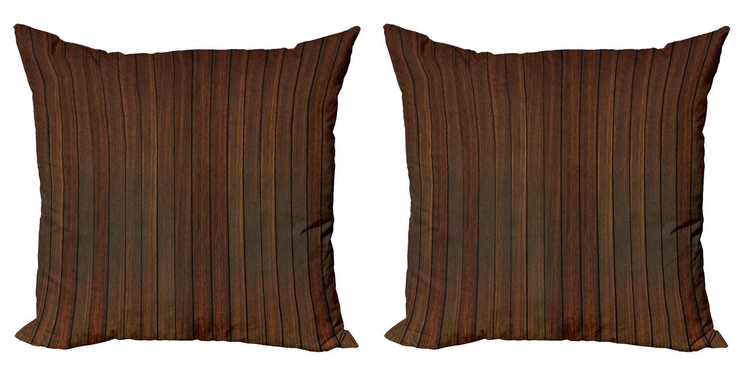 Stück), Digitaldruck, Abakuhaus Modern Holzboden Doppelseitiger Accent (2 Kissenbezüge Entwurf Schokolade