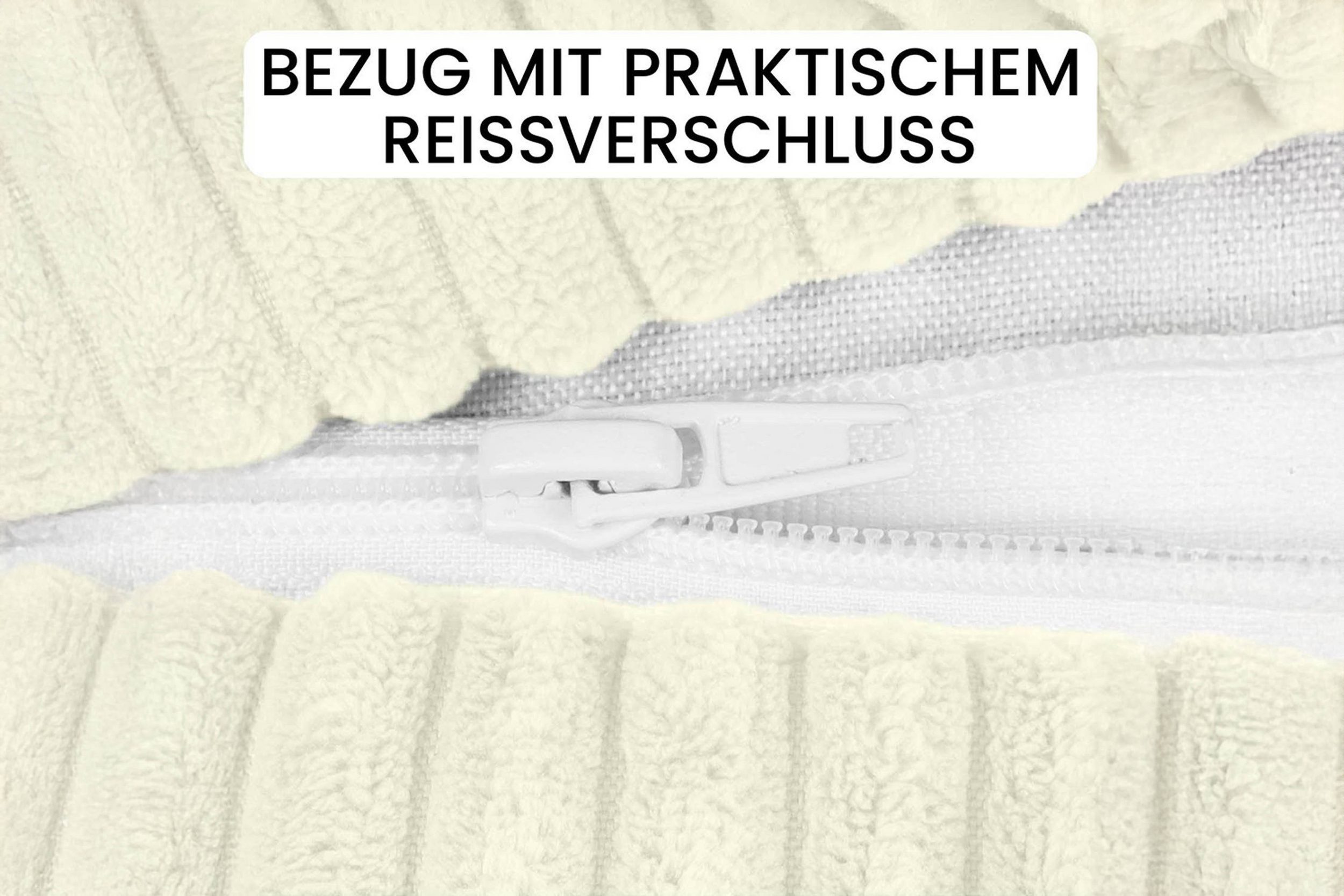 Amilian Nackenrollenbezug 15x40 cm - Ersatzbezug für Nackenrolle; Bettrolle; Kissenrolle, waschbarer Bezug mit verdecktem Zip für leichtes Abnehmen.