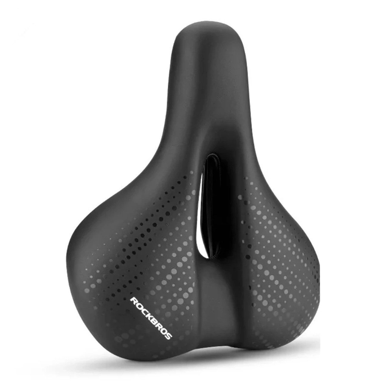 Fahrradsattel MTB-ergonomischer Fahrradsitz aus Leder - Schwarz-Blau