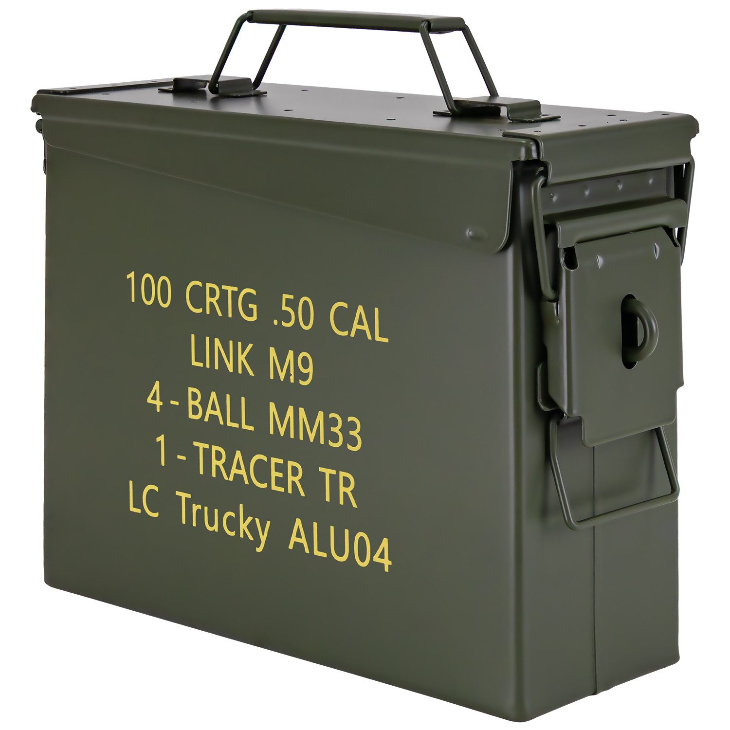Aufbewahrungsbox Munitionsbox Box Metallkiste Metallbox Ammo Box 28 x 10 x 22 cm Grün