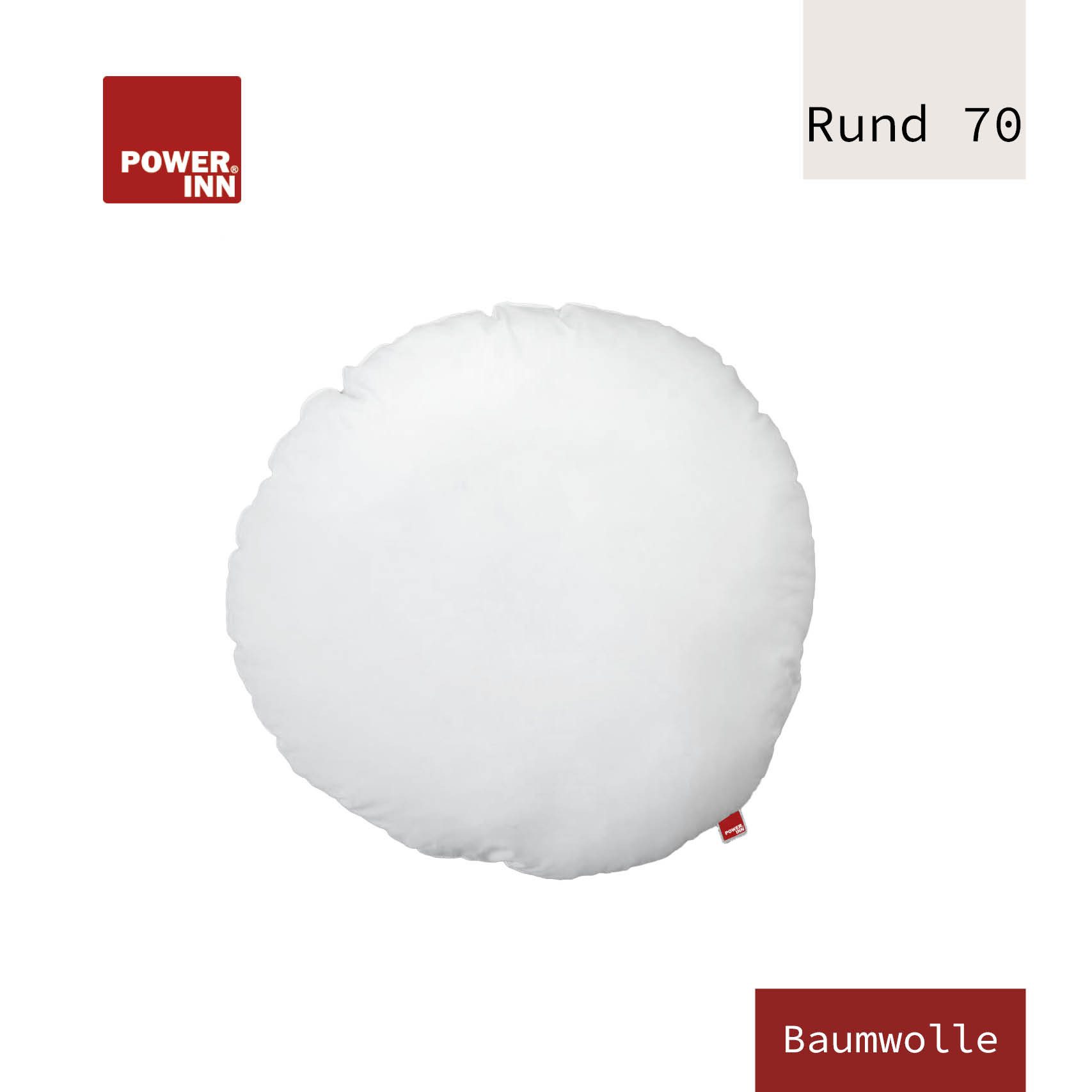 POWER INN Kissenfüllung POWER INN® Innenkissen Baumwolle, Rund