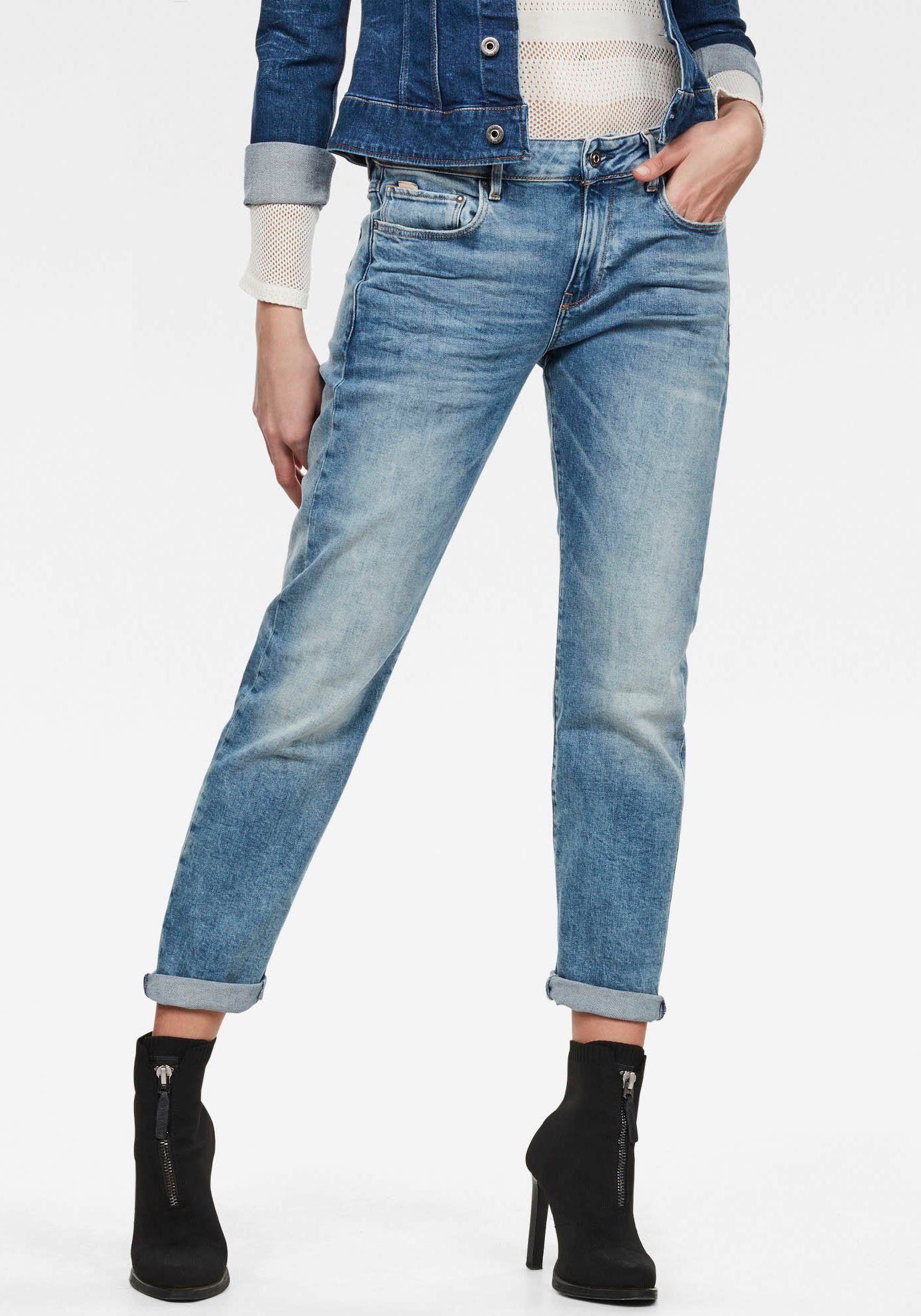 G-Star RAW Boyfriend-Jeans Kate Boyfriend mit authentischen Used Effekten light indigo aged (light blue)