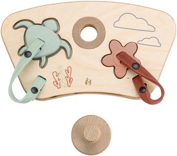 Hauck Puzzle Play Puzzling S, Turtle & Flower, Puzzleteile, aus Holz; für Hauck Play Tray; FSC® - schützt Wald - weltweit