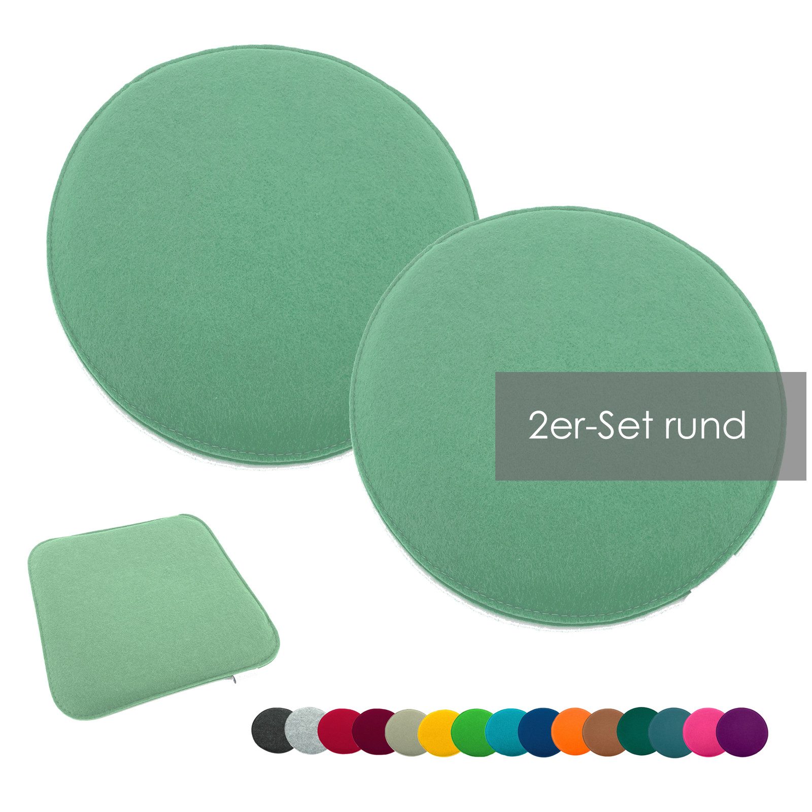 heimtexland Подушки Filz Sitzauflage Подушка для стула Bankkissen abwaschbar, Filzkissen eckig & rund I Indoor Outdoor I bequem & robust