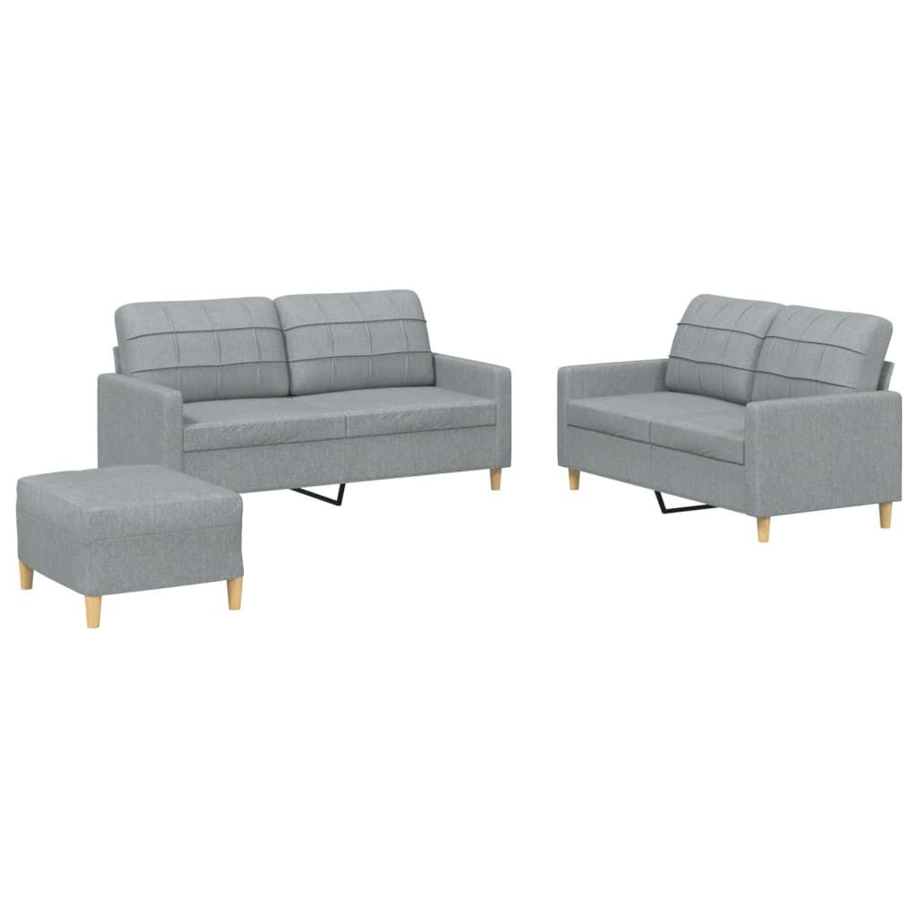 vidaXL Sofa 3-tlg. Sofagarnitur mit Kissen günstig online kaufen