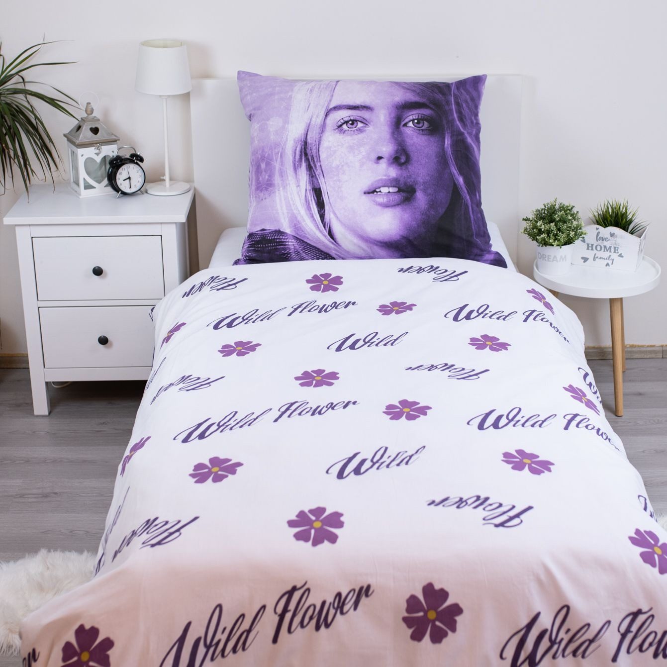 BILLIE EILISH Kinderbettwäsche Bettwäsche-Set aus Baumwolle - 140 x 200 cm + 70 x 90 cm, Baumwolle, 2 teilig – Bild 5 von 5