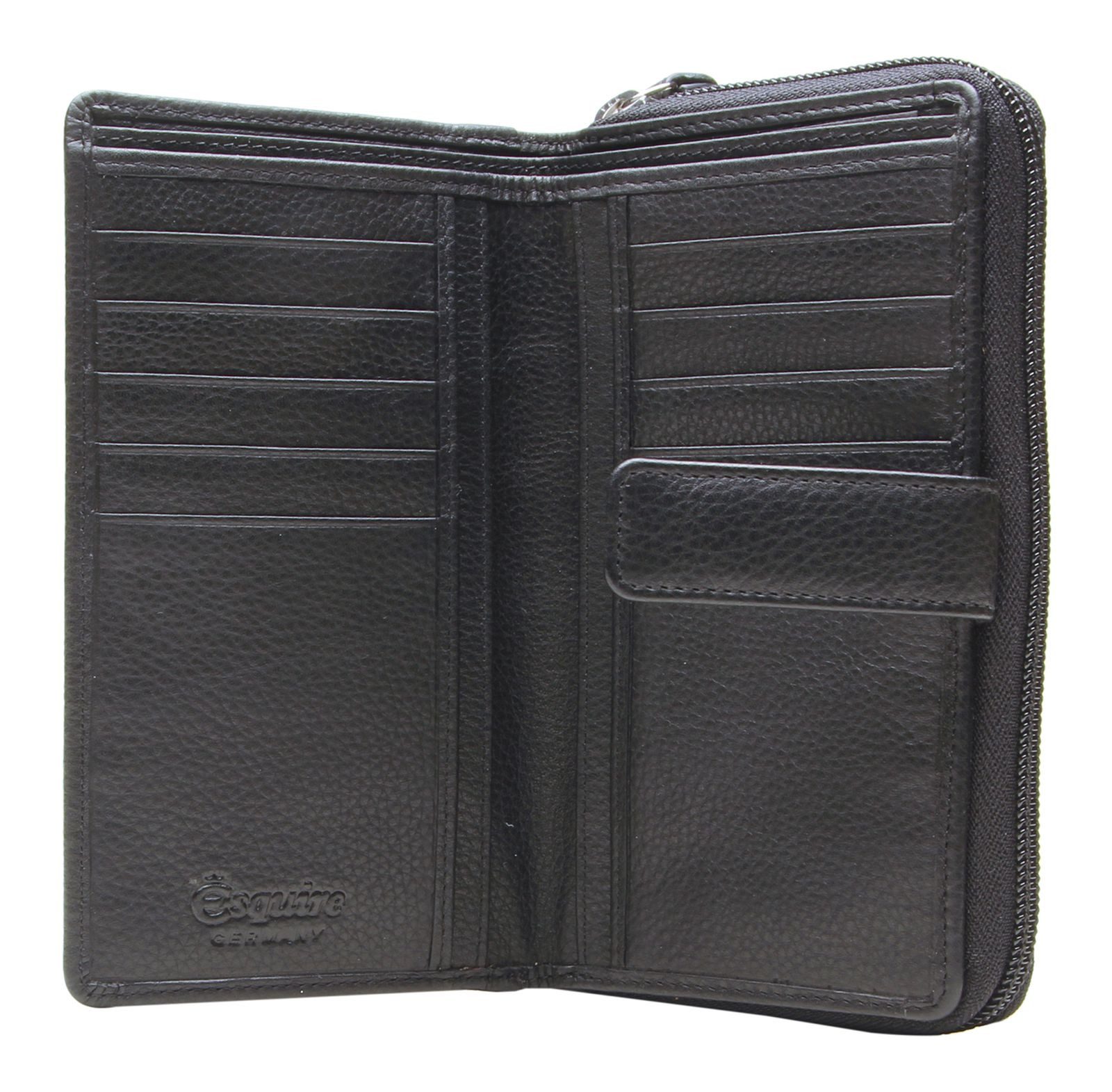 Esquire Geldbörse Wallet, aus echtem Leder mit RFID-Blocker Schutz