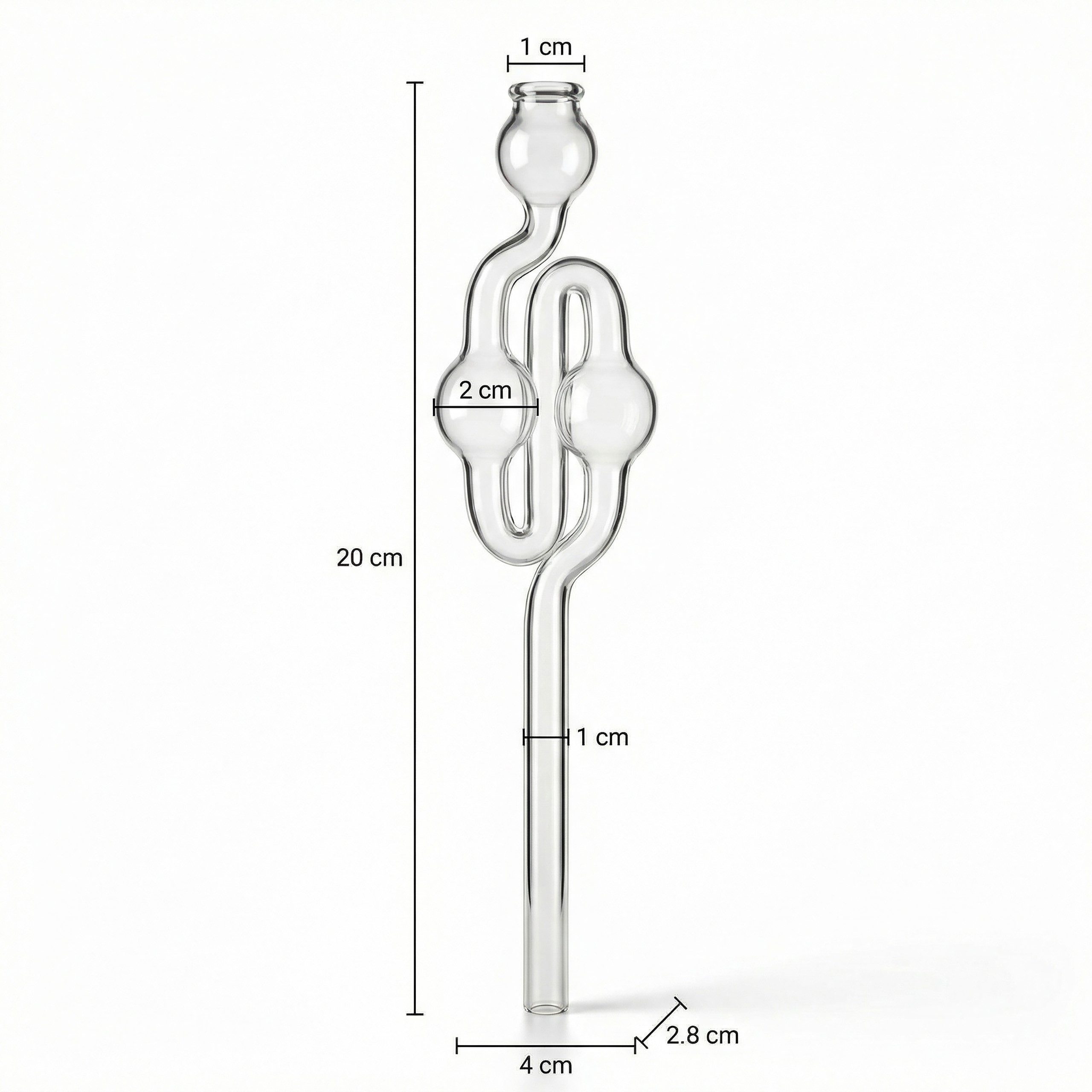 Lantelme Weinthermometer Gärröhrchen aus Glas 20cm Gärspund für Weinballon Gärballon Gärrohr, Gäraufsatz Deutsche Herstellung für Wein Most uvm.