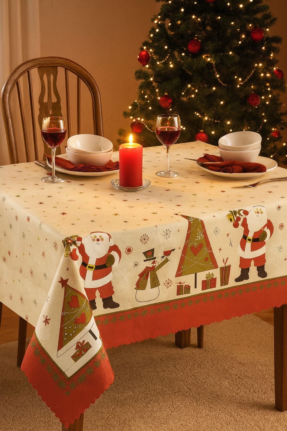 texpot Tischdecke Wachstuch Weihnachten Winter abwischbar günstig online kaufen