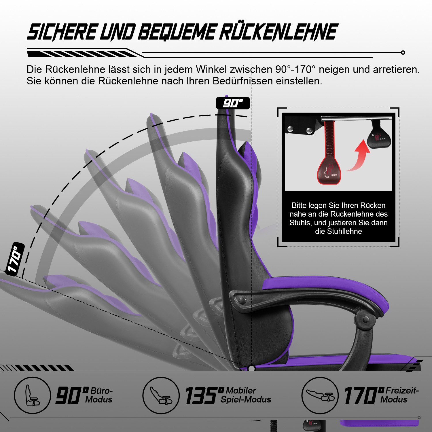 Hiazurm Gaming-Stuhl Gaming Stuhl, Bürostuhl Ergonomisch, günstig online kaufen