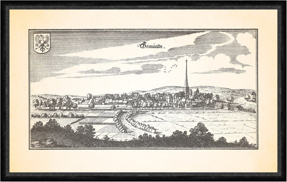 Kunstdruck Gemünde Gemünden Wohra Burgwald Kellerwald Grafen von Faks_Merian 001