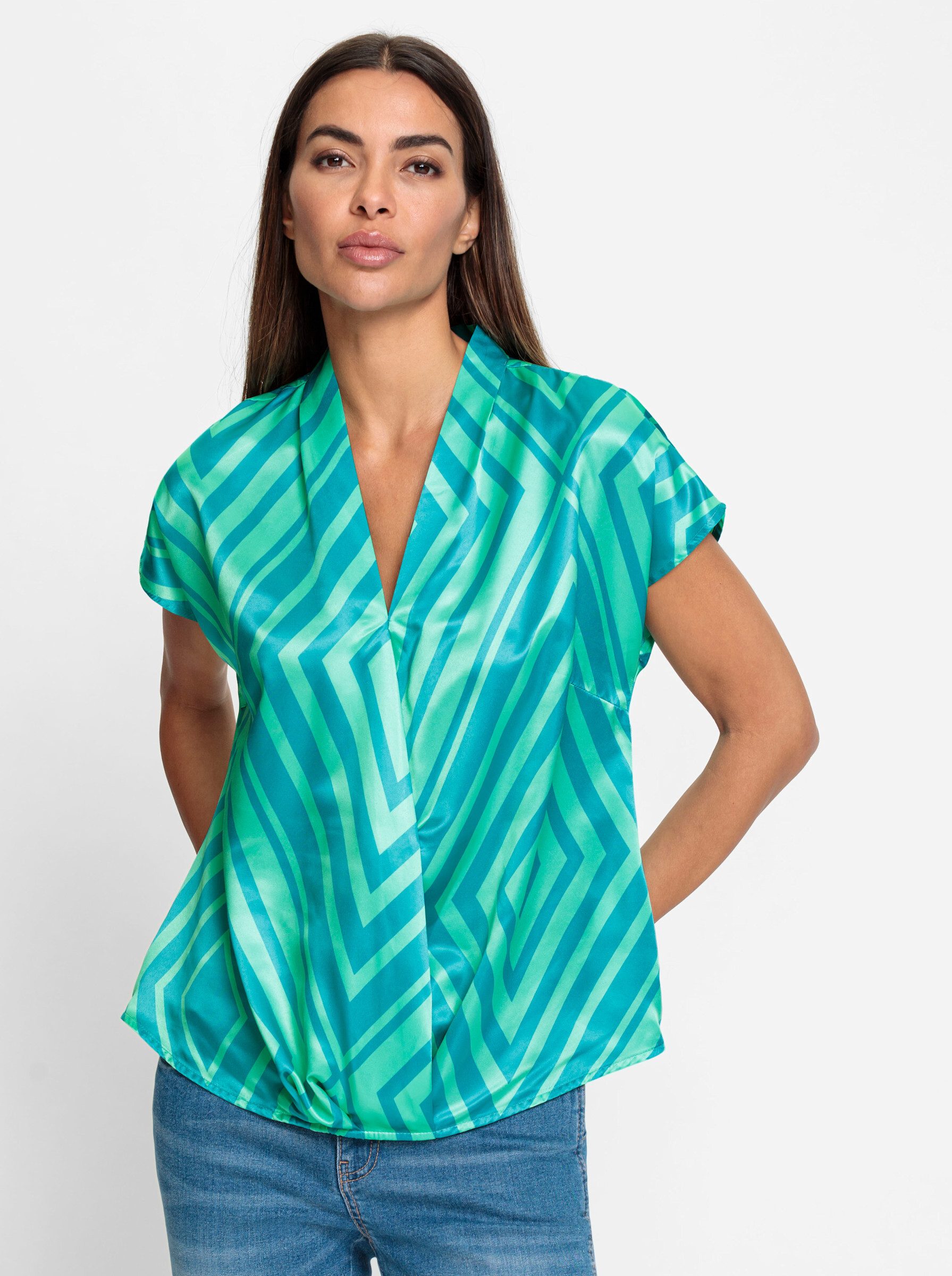 Klassische Bluse Druckbluse