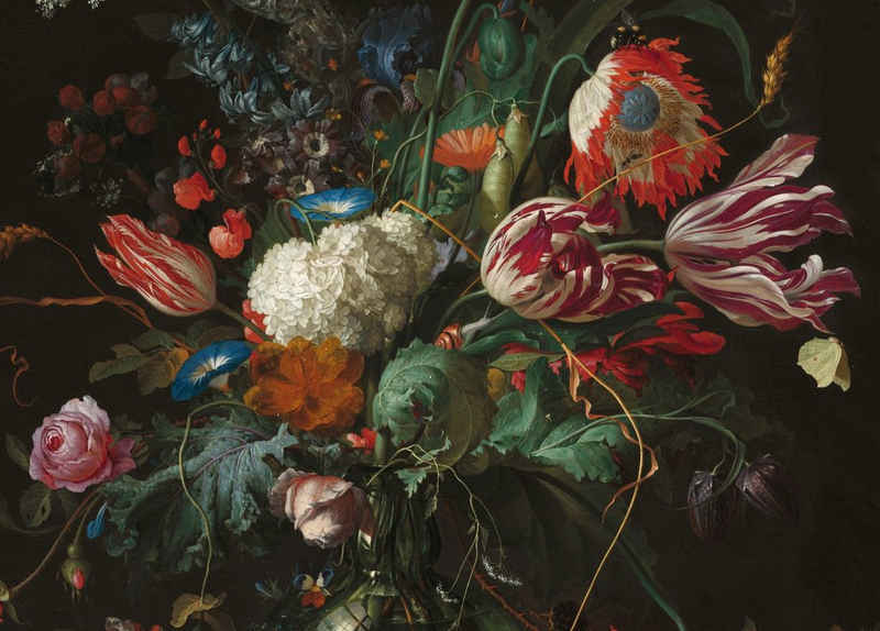 Art for the home Leinwandbild »Vase of Flowers, Ausschnitt, Jan Davidsz de Heem«, Blumen
