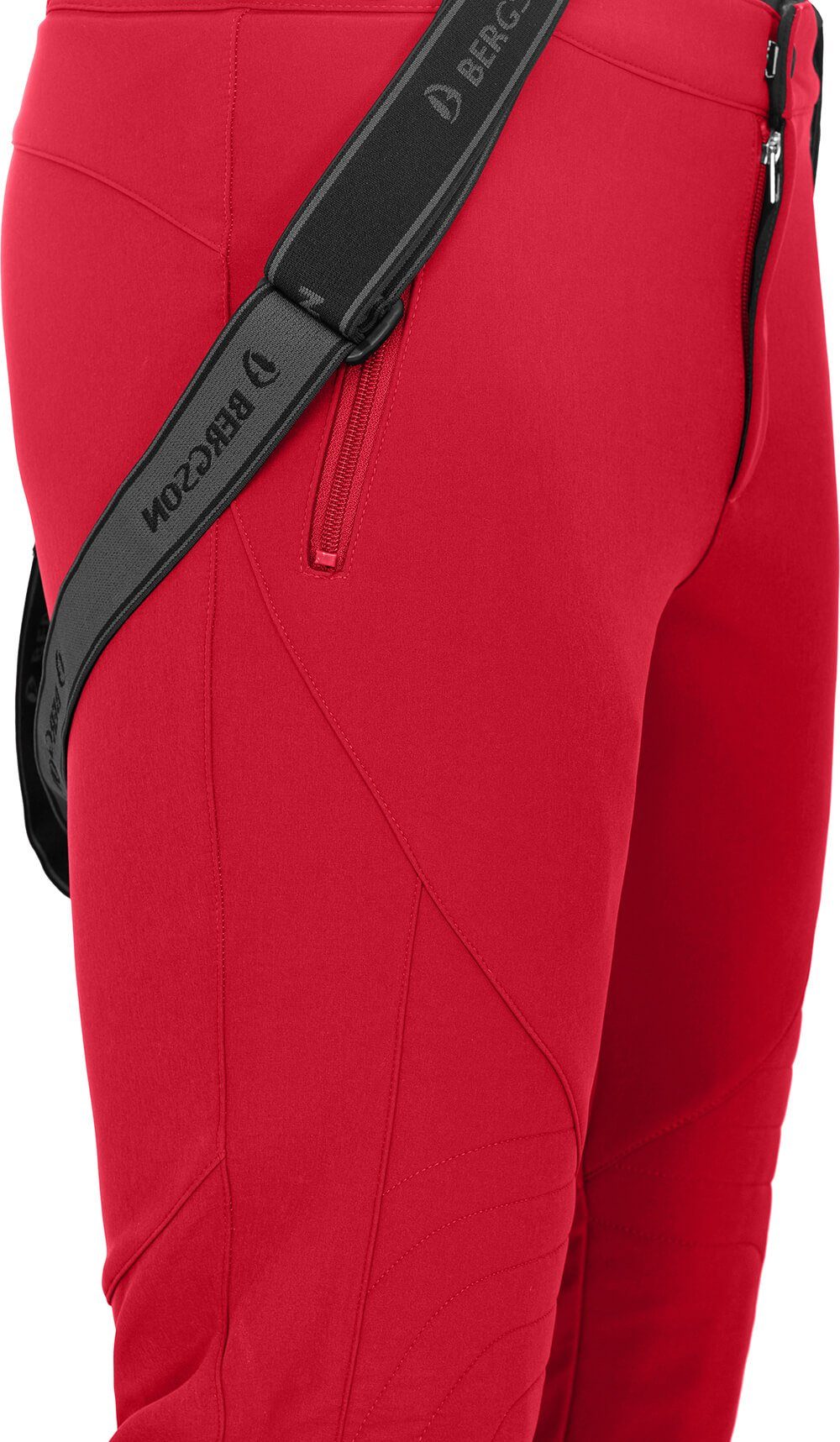 rot China Skihose, elastisch, Softshell Skihose Langgrößen, Herren winddicht, JUMPER Bergson