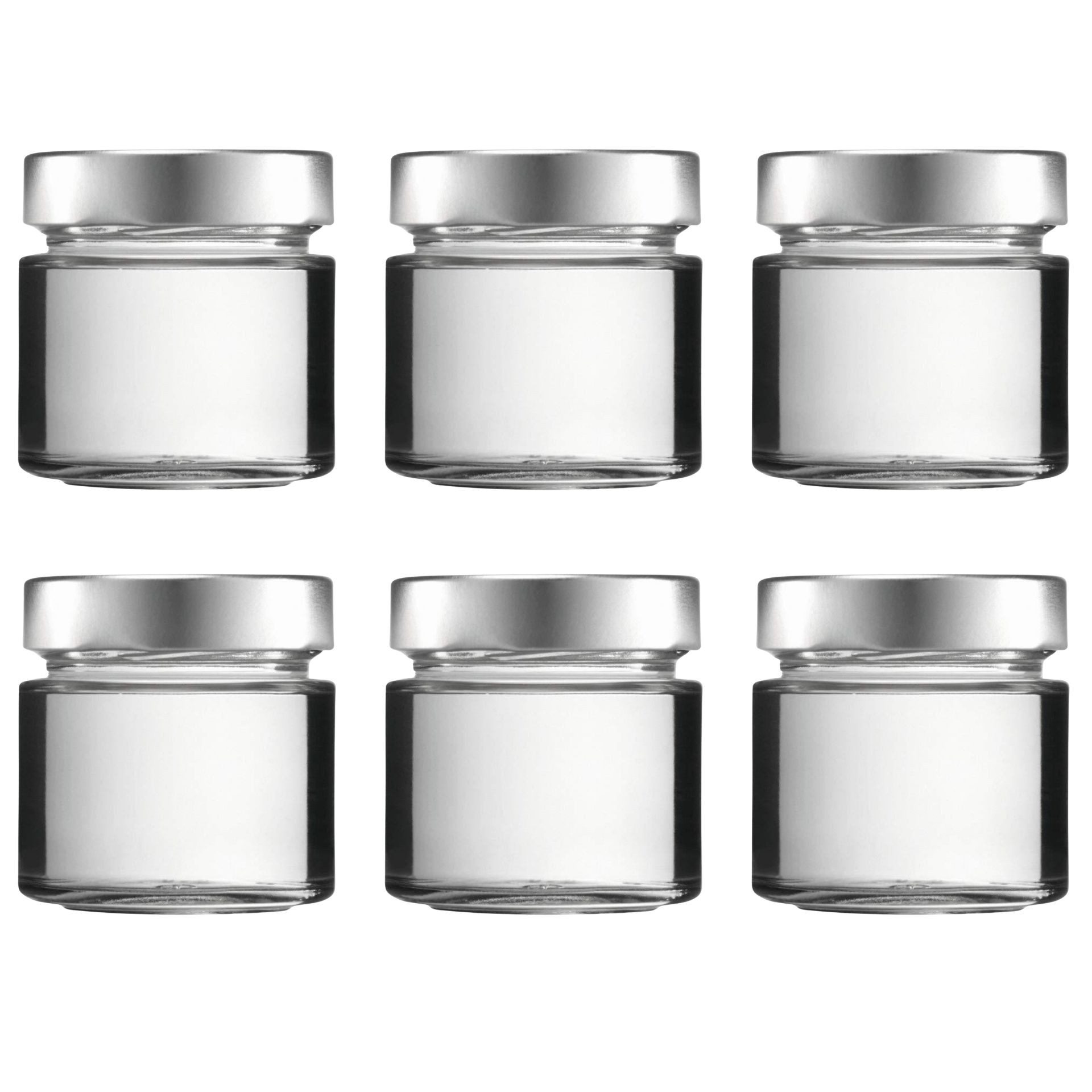 mikken Einmachglas 6 kleine Einmachgläser 125 ml mit Schraubdeckel TO58 Deep, Heiß- & Kaltabfüllung, luftdicht