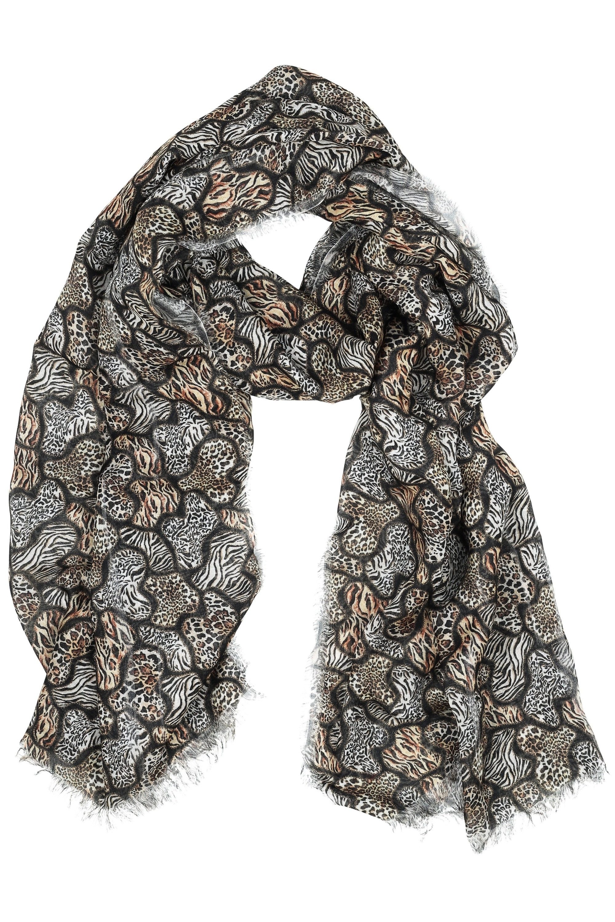 COLLEZIONE ALESSANDRO Modeschal Wildegance, (1-St), mit Animal Druck, aus luxuriösem Modal