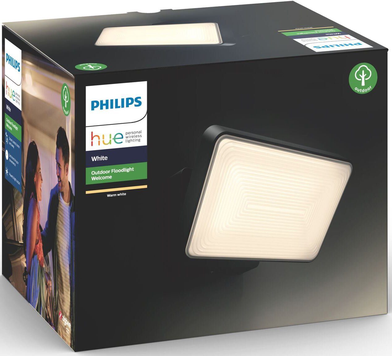 Warmweiß Welcome, Dimmfunktion, Philips Hue Flutlichtstrahler LED LED integriert, fest