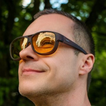 ActiveSol SUNGLASSES Retrosonnenbrille Nachtsichtbrille - Überziehbrille El Pavana für Autofahrer, gelbe Gläser