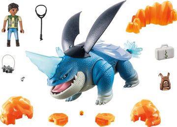 Playmobil® Konstruktions-Spielset Dragons: The Nine Realms - Plowhorn & D'Angelo (71082), (17 St), Made in Germany