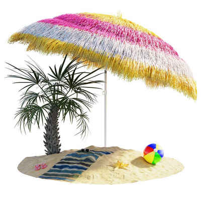 Kingsleeve Sonnenschirm, 160 cm Neigbar Höhenverstellbar Erdspieß Robust Standsicher leichter Transport Hawaiischirm Strandschirm Strandsonnenschirm