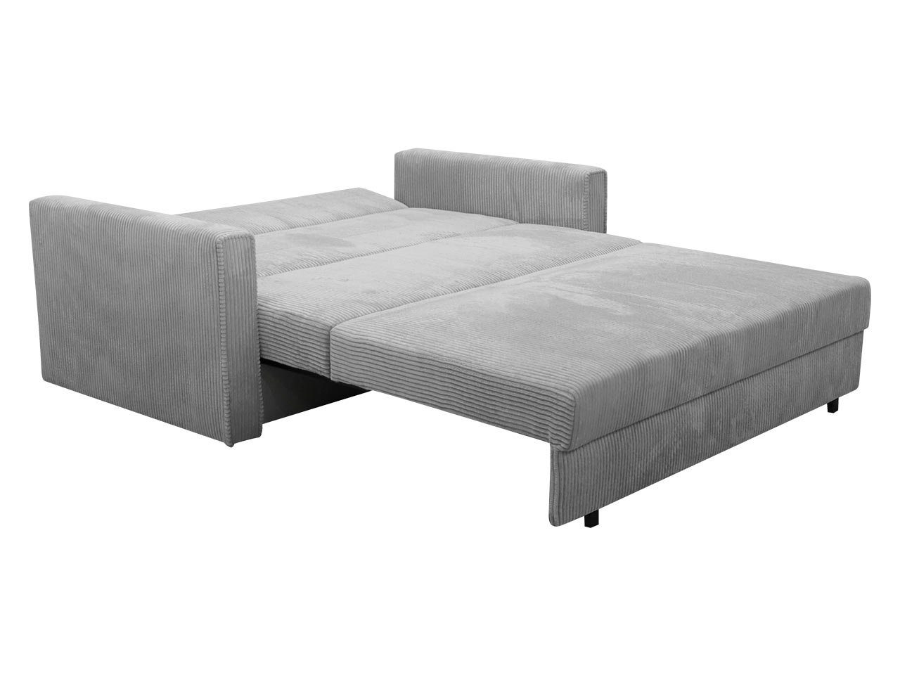 MIRJAN24 Schlafsofa Viva Bis Premium III, mit Bettkasten und Schlaffunktion, inkl. Kissen, Schwarz Metallfüße, Wellenfeder, 3 Sitzer – Bild 3 von 5
