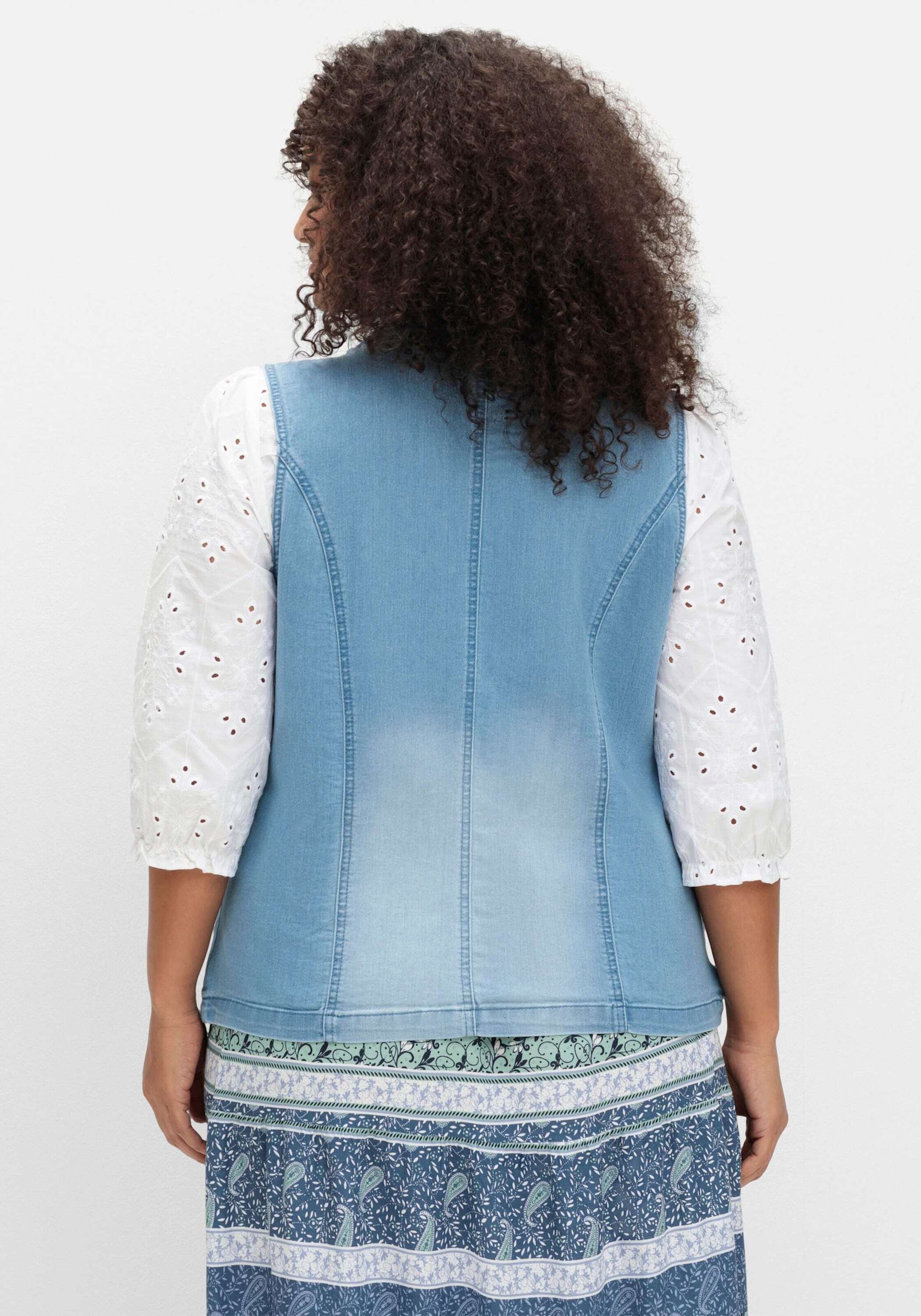 Sieh an! Jerseyweste Jeans-Weste