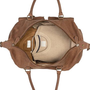 DRAKENSBERG Reisetasche Weekender »Ray« Havana-Braun, im Safari-Look für Damen und Herren, handgemacht aus Premium Leder