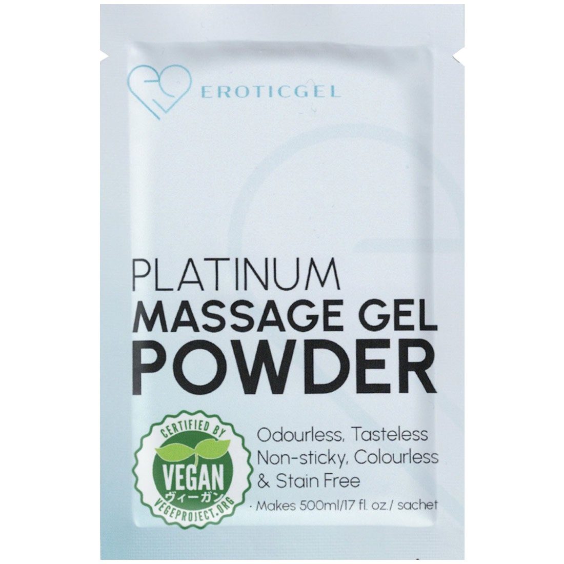EROTICGEL Gleit- und Massagegel Nuru Massage Gel Powder - Platinum, TRAVEL PACK, Sachet mit 5g, 1-tlg., japanisches Massagegel-Pulver aus natürlichen Inhaltsstoffen