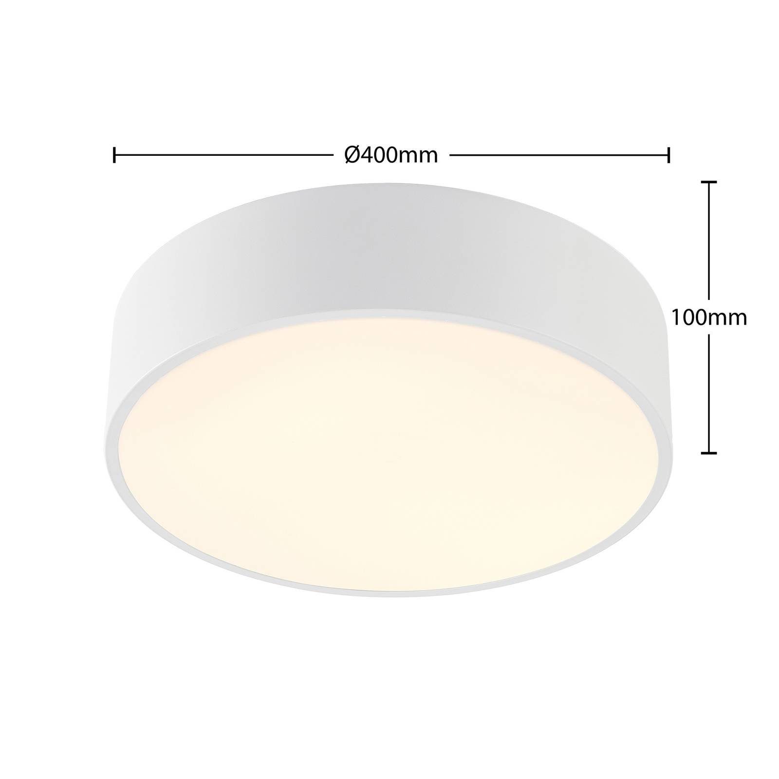 Arcchio weiß, Lampe Leuchtmittel, Modern, dimmbar, LED Deckenleuchte verbaut, Noabelle, Metall, flammig, / warmweiß inkl. LED fest tageslicht, Farbwechsel LED-Leuchtmittel 1 Acryl,
