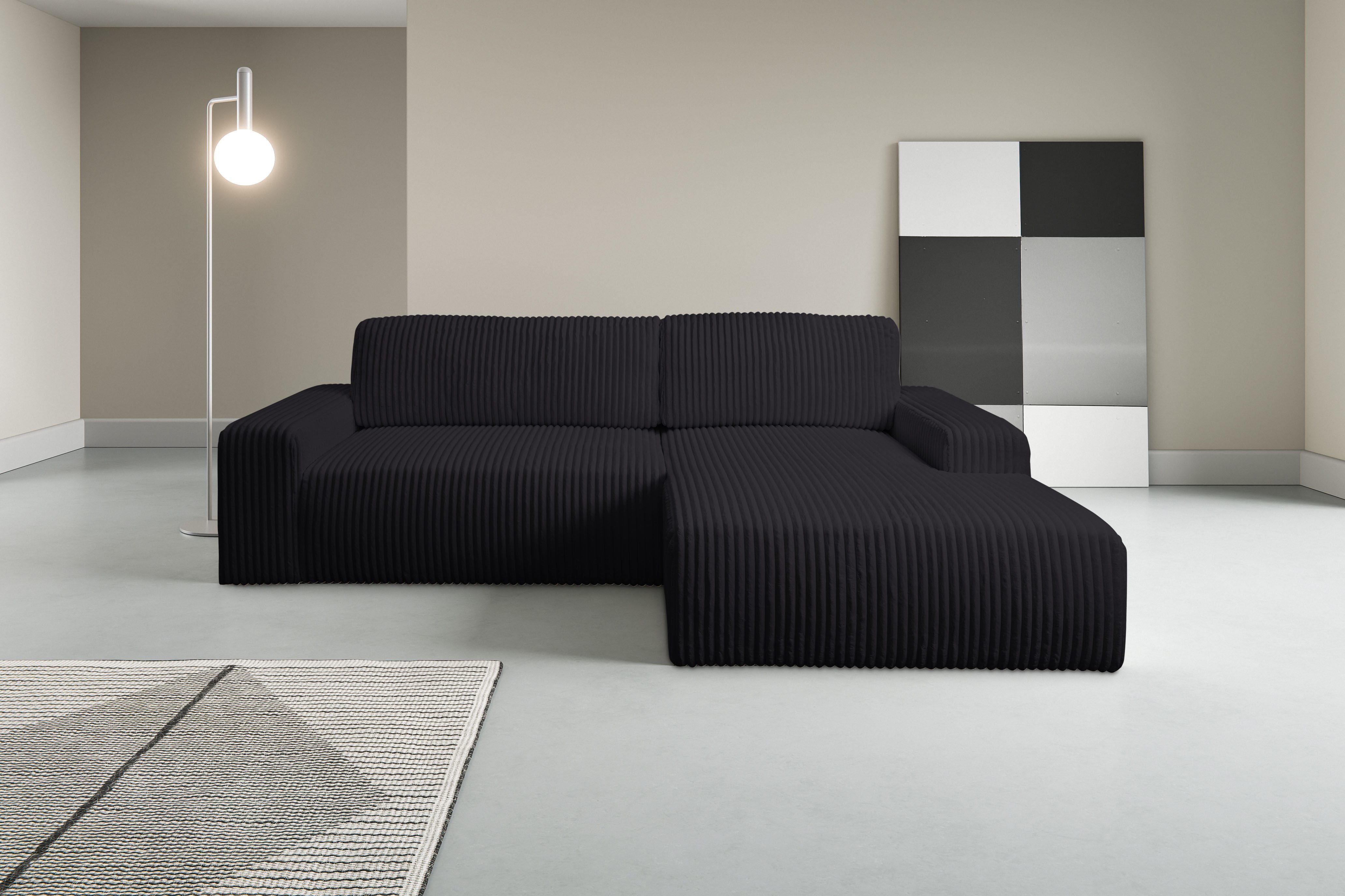 WERK2 Ecksofa Rotterdam-L, kuschelweicher Cord oder günstig online kaufen