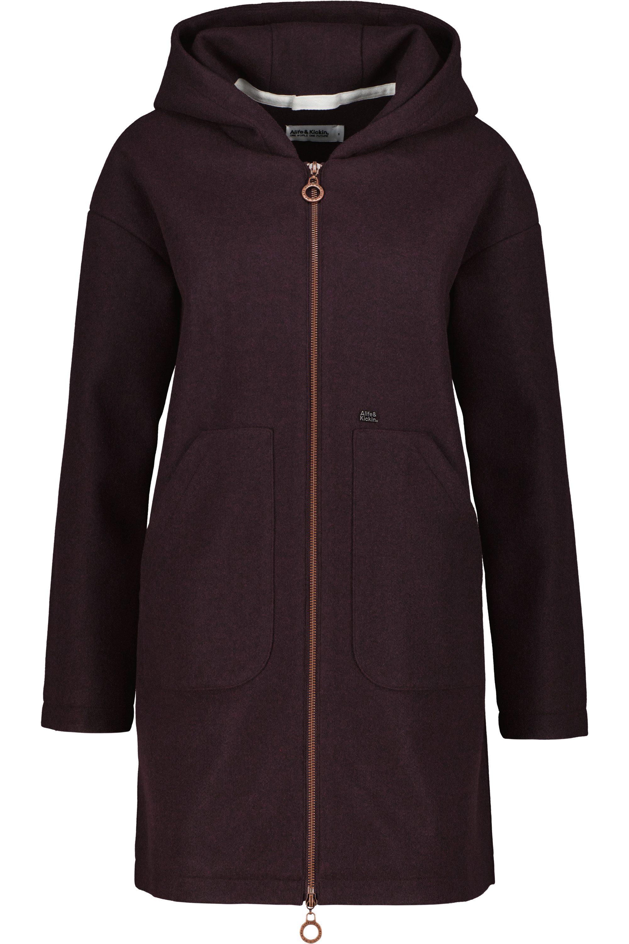 Alife & Kickin Parka LilithAK J Felt Coat Parka WMN CS mit großer Kapuze