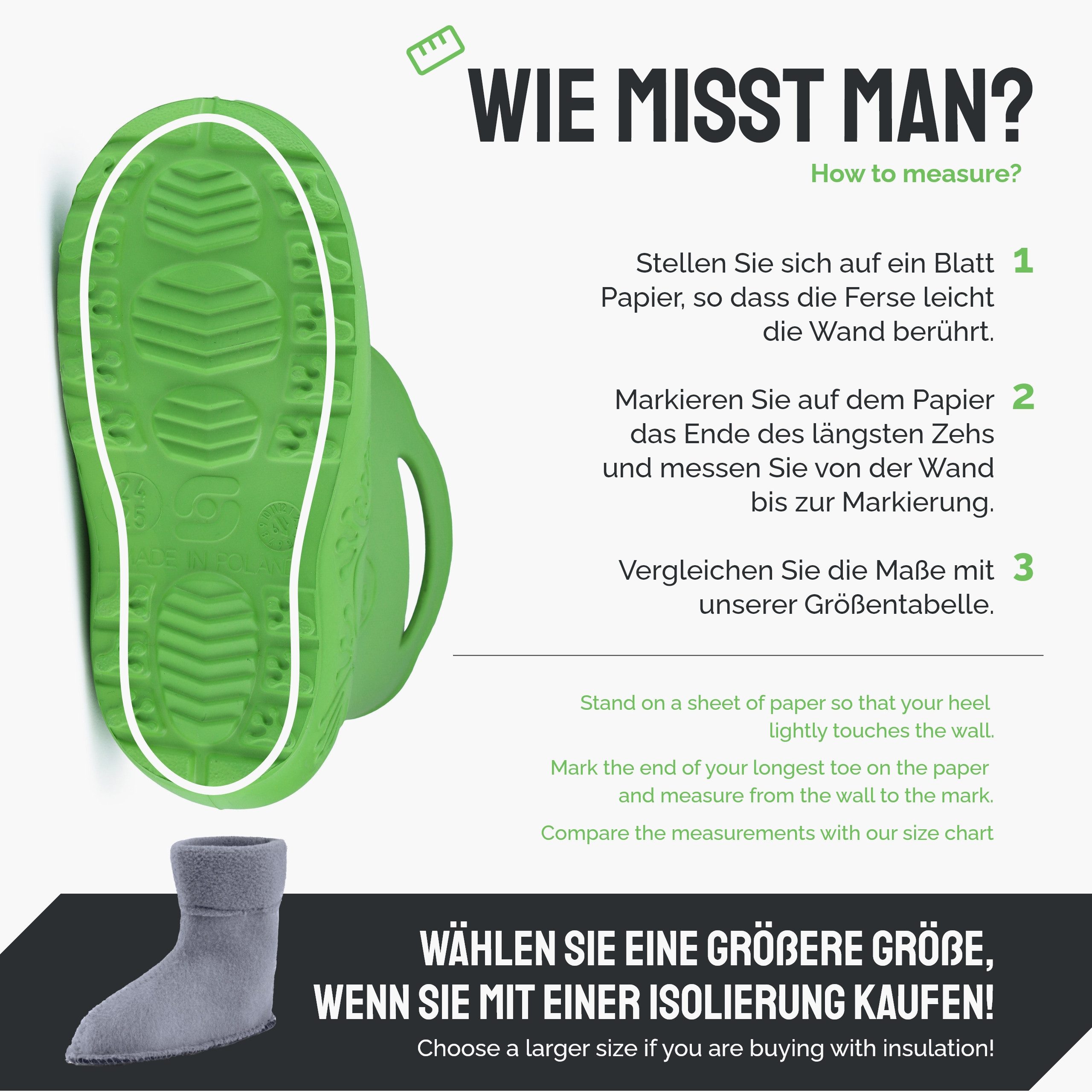 Ladeheid Kinder EVA federleichte Regenschuhe LA-CA-03 Gummistiefel mit herausnehmbares Innenfutter – Bild 2 von 5