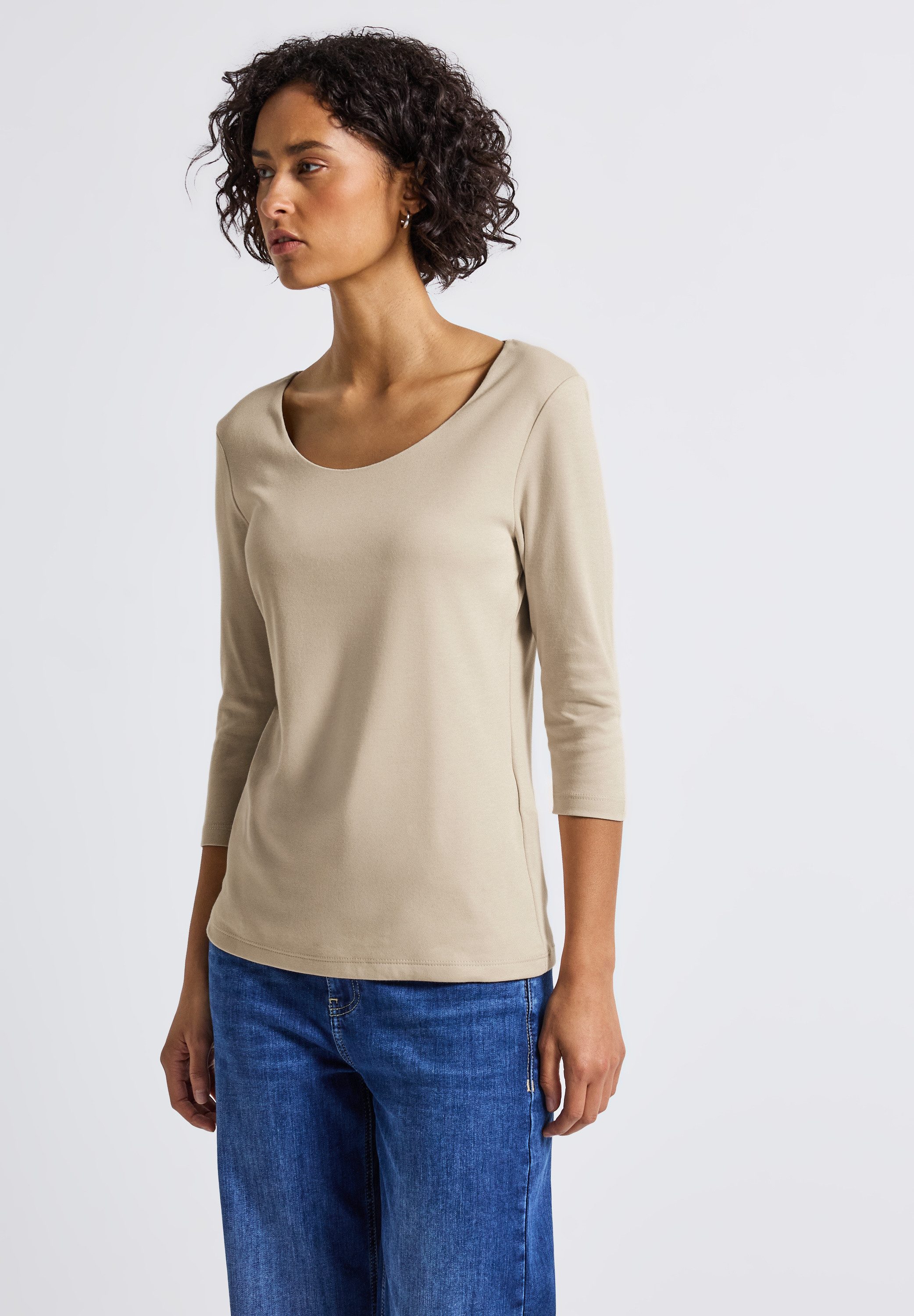 STREET ONE 3/4-Arm-Shirt mit Rundhalsausschnitt