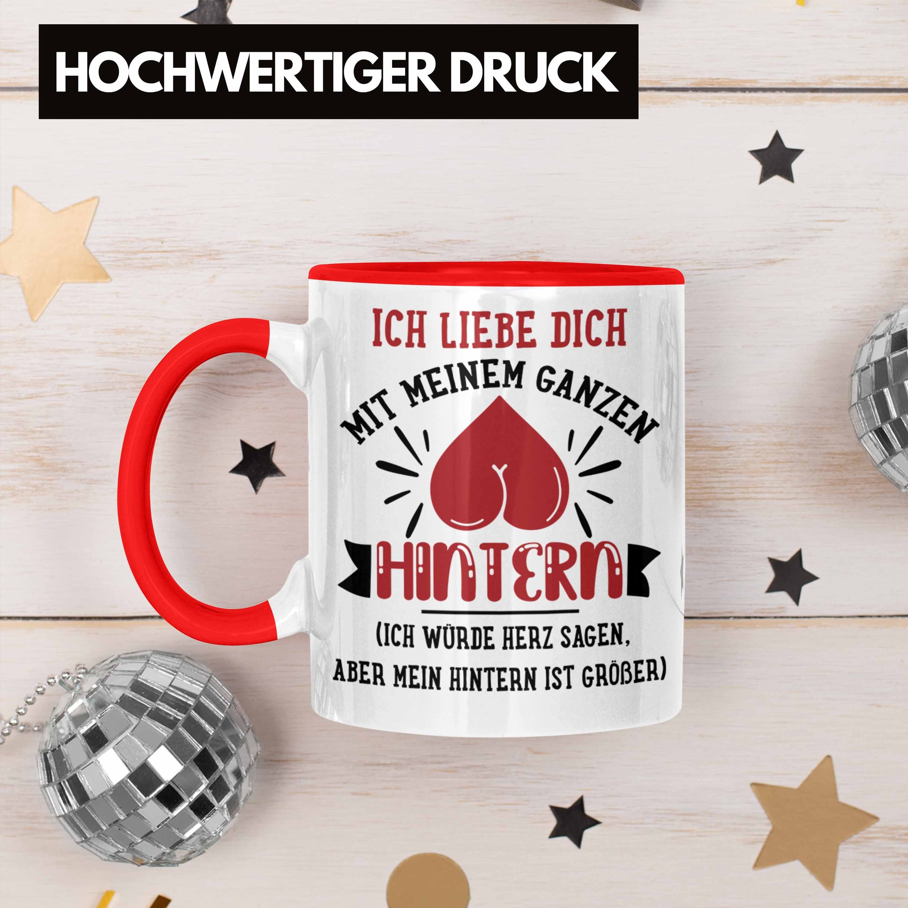 - Geschenk Rot Liebe Trendation mit Kaffeetasse für Sprüchen Valentinstag Freund Spruch Trendation Tasse Tasse
