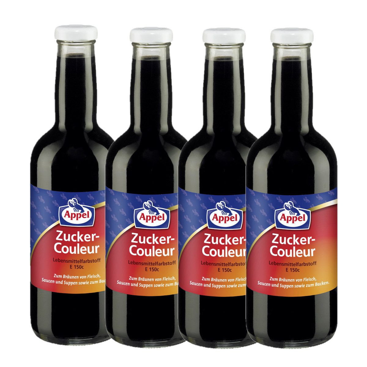 Appel Backzutat, Appel Zucker Couleur Flasche auf Karamellbasis 1000ml 4er Pack