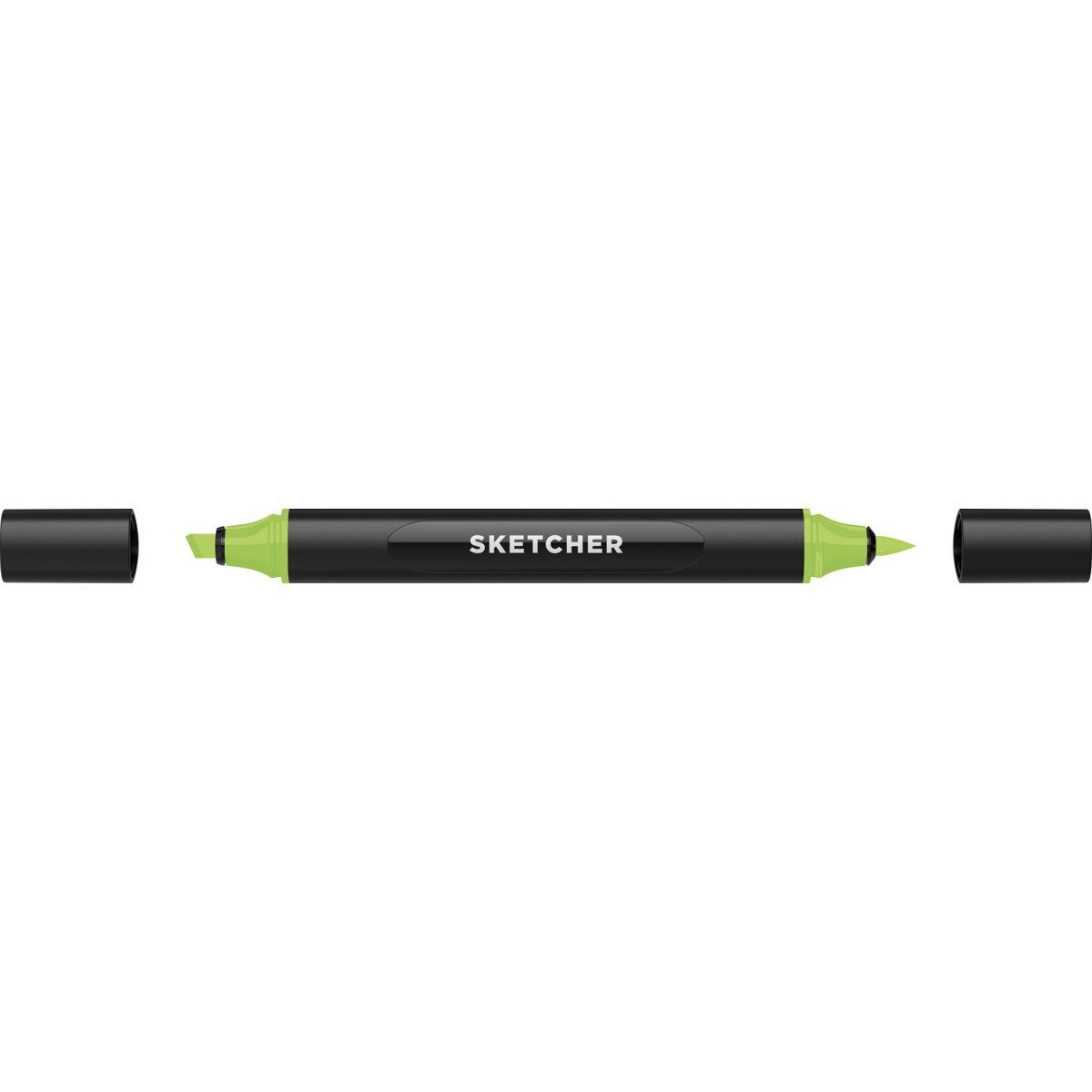 Filzstift Twinmarker Sketcher brush+chisel YG375 limettensaft.