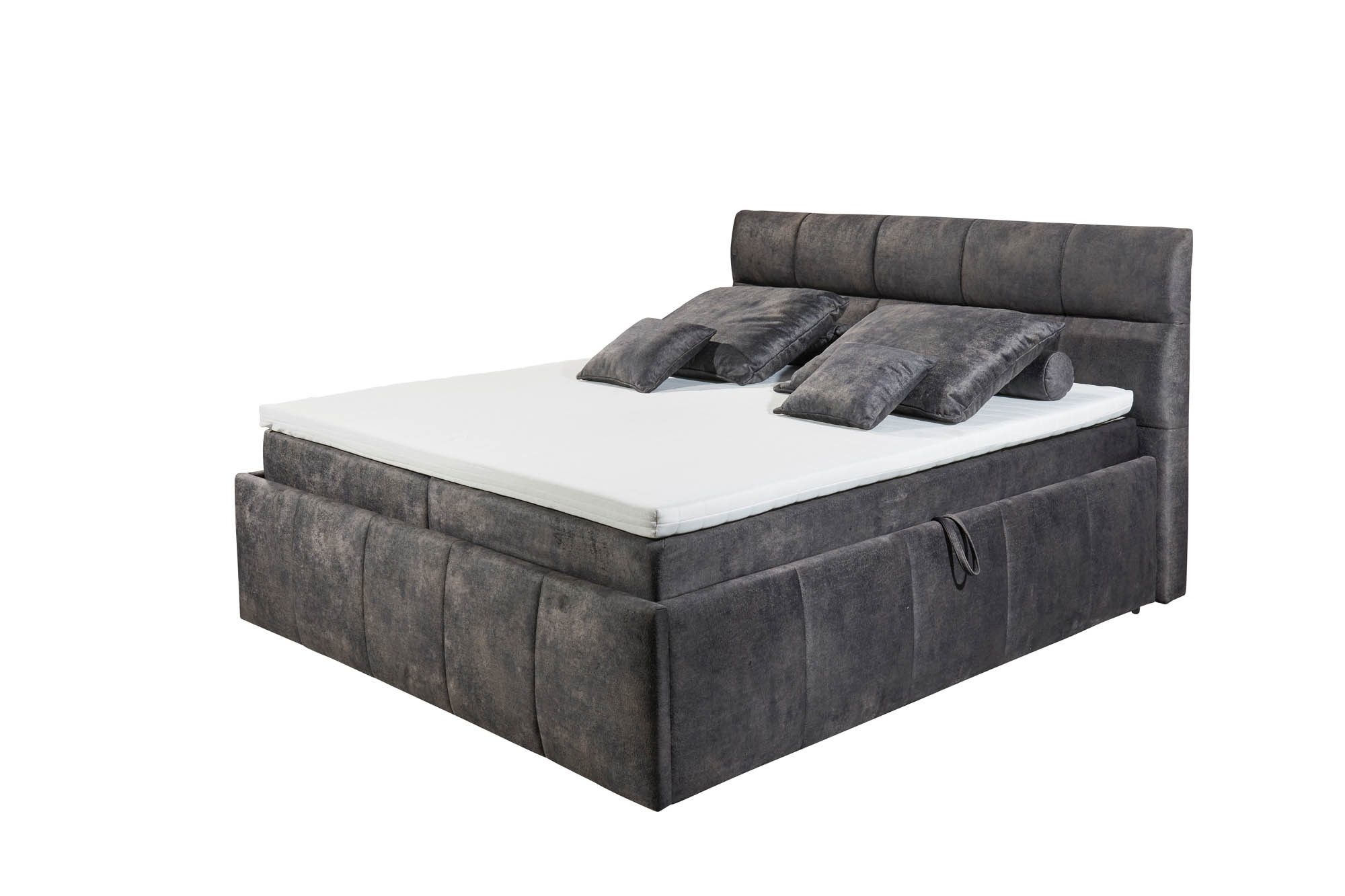 Black Red White Boxspringbett Boxbett AVIDANO 6