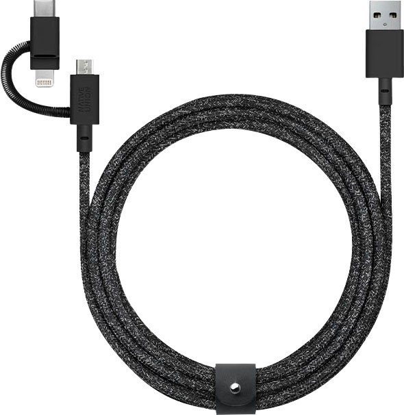 NATIVE UNION Gürtelkabel Universal Smartphone-Kabel, Lightning, Micro-USB, USB Typ A, USB-C (200 cm)