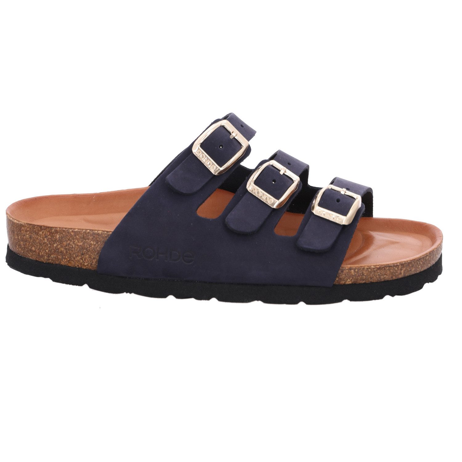 Rohde ALBA Pantolette Sommerschuh, Hausschuh mit drei verstellbaren Schnallen