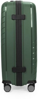 Hauptstadtkoffer Hartschalen-Trolley TXL, 66 cm, dunkelgrün, 4 Rollen, Hartschalen-Koffer Koffer mittel groß Reisegepäck TSA Schloss
