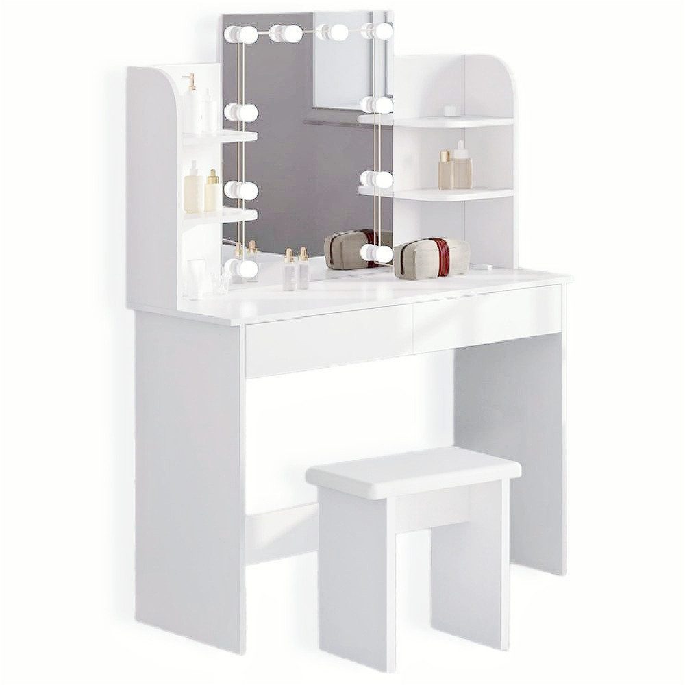 WILGOON Schminktisch Kosmetiktisch mit LED-Beleuchtung, 40x90x135 günstig online kaufen