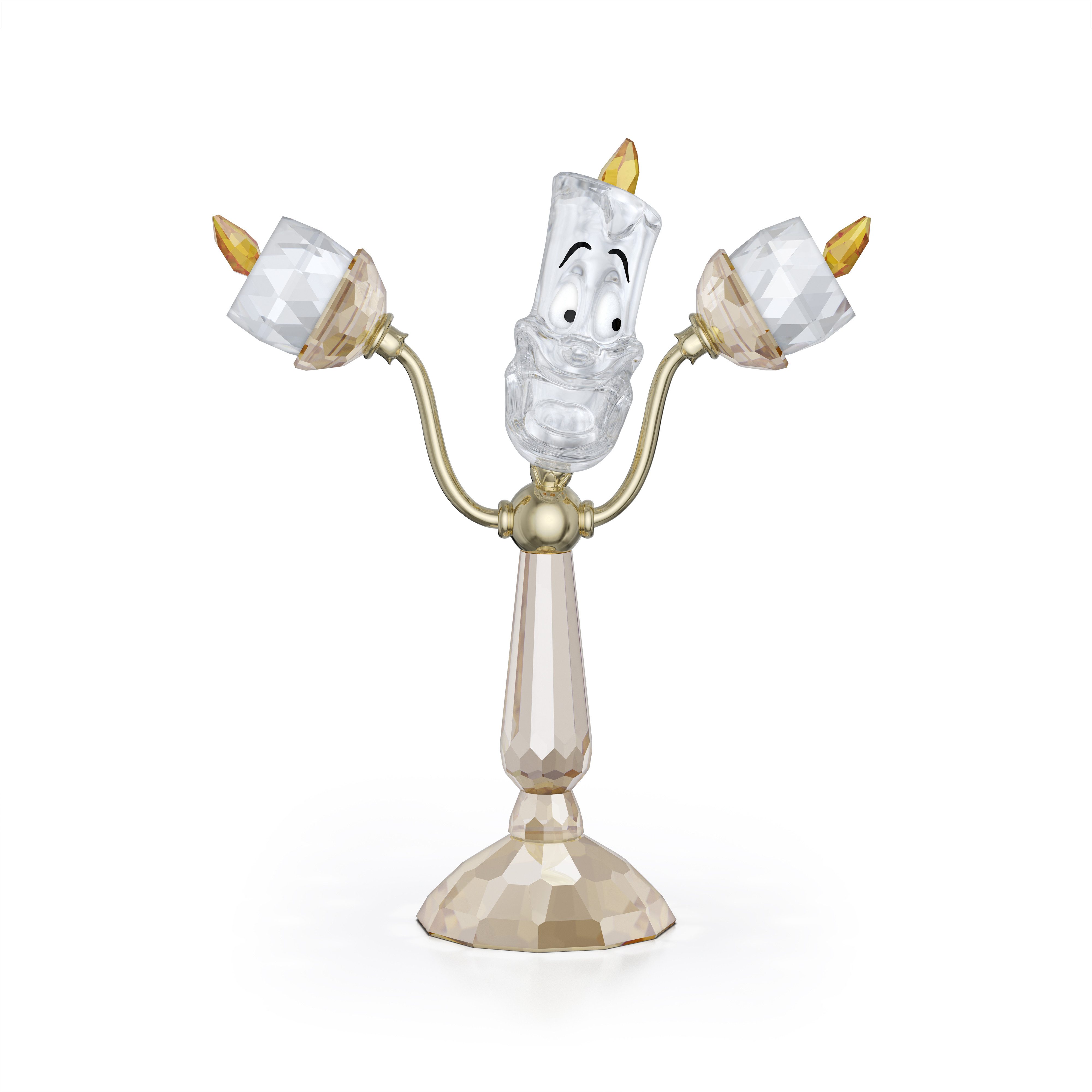 Swarovski Dekofigur Kristallfigur Sammelfigur BEAUTY AND THE BEAST LUMIERE (1 St), Swarovski® Kristall mit schwarzem und weißem Emaille