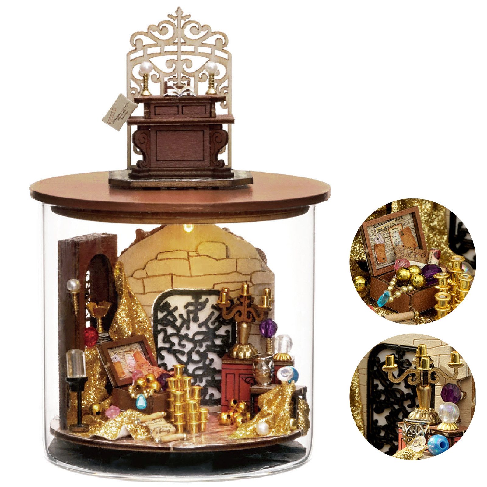 OKWISH 3D-Puzzle Miniaturhaus Bastelset DIY Modellbausatz günstig online kaufen