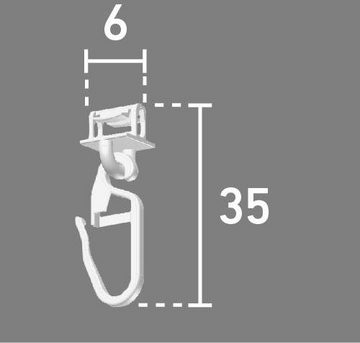 Klick-Gleiter Alves, Good Life, Gardinenstangen, (Packung, 20-St), für Vorhangstangen mit schmalem Lauf (4 mm)