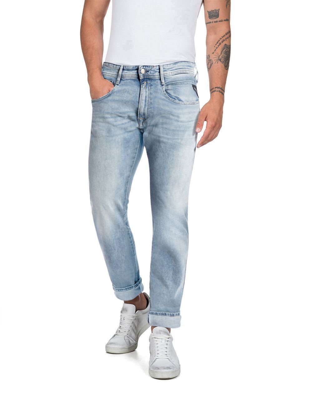 [Toller Preis, solange der Vorrat reicht] Replay Slim-fit-Jeans ANBASS mit Stretch