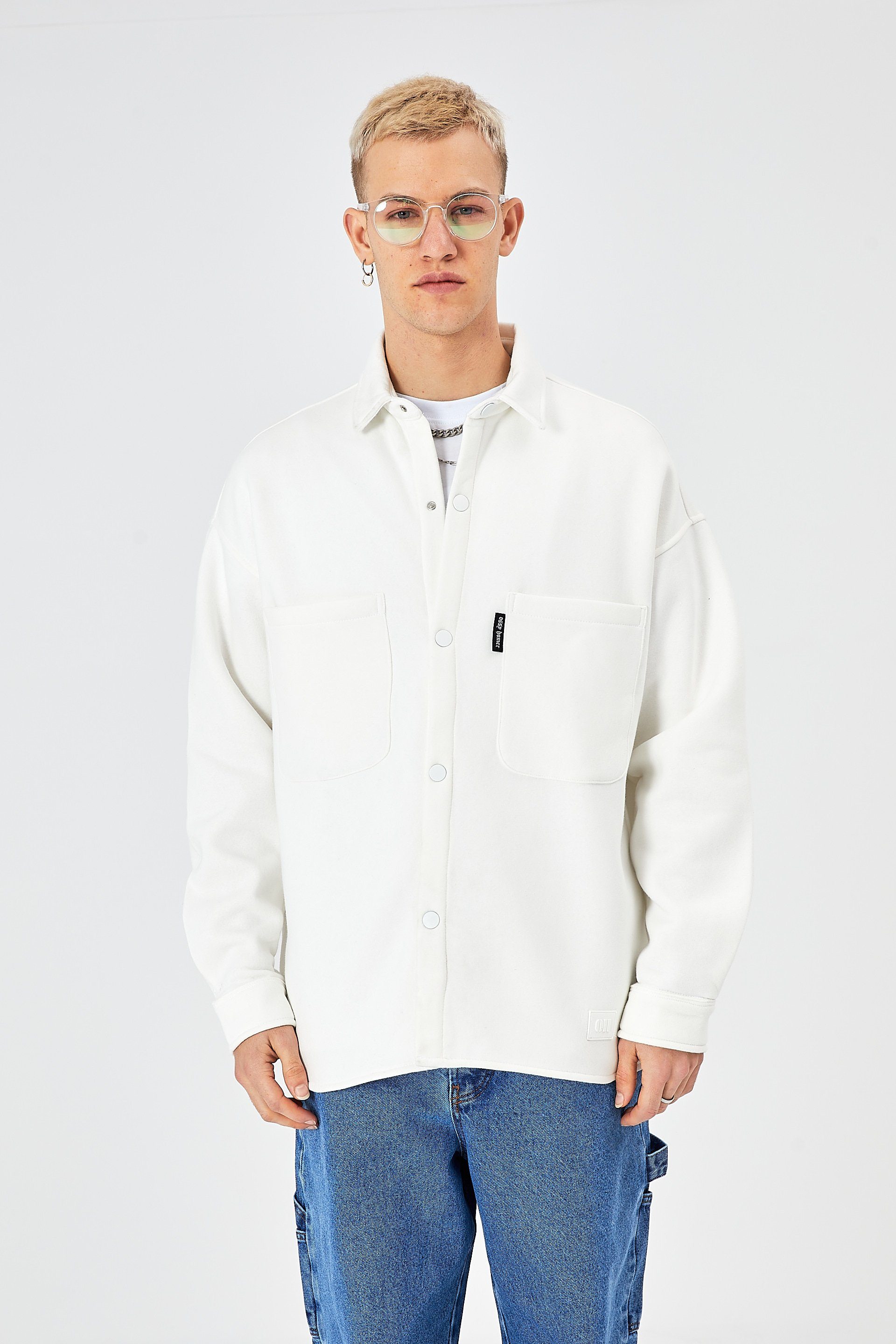 COFI Casuals Hemdjacke aus Baumwolle in Oversize Fit Übergangsjacke günstig online kaufen